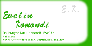 evelin komondi business card